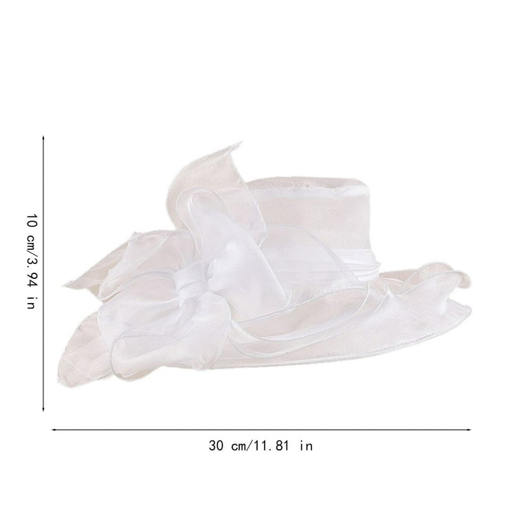 4528 Women Organza Derby Hat Fascinator Tea Party Wedding Church ELLYDOOR Women Organza Fascinator Derby Hat Fancy Floral  main image 3