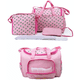 thumbnail image 5 of Set 4 Bolsas Panaleras Cambiador Bebe Botella Viaje Multiuso Belug, Rosa, 5 of 5