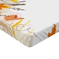 thumbnail image 2 of Ambesonne Forest Fitted Sheet, Maple Leaves in Autumn, Twin Size, Tan Yellow Orange, 2 of 3