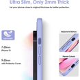 thumbnail image 4 of Liquid Silicone Case for iPhone 13, [Camera Protection] [Anti Fingerprint] [Wireless Charging] 4 Layer Phone Case Protective Cover, Built-in Microfiber Case Cover, 6.1", Purple, 4 of 14