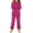 Hot Pink, variant on PINQI Teen Girls Fuzzy Sweatshirts Set 2 Piece Crew Neck Pullover Sweater Sweatpants Fleece Outfits Kids Soft Plush Clothes