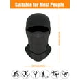 thumbnail image 6 of Balaclava Ski Mask for Men and Women Thermal Full Face Mask Windproof Fleece Face Cover Hood Black, 6 of 9