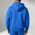 thumbnail image 5 of Hoodies For Men Full Zip Up With Pocket Sweatshirt Double Zipper Long Sleeve Solid Casual Drawstring Jacket For Fall Winter, 5 of 6