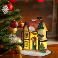 thumbnail image 2 of Coiry Christmas Santa Claus Snow House Luminous LED Light Xmas Tree Village Figurines, 2 of 6