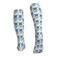 thumbnail image 4 of Compression Socks for Women and Men - Lemon tree lemons blue Italian style Compression Socks Circulation for Workout, 4 of 8
