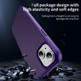 thumbnail image 3 of Allytechgroup Slim Carbon Fiber Texture Phone Case for Apple iPhone 15, Shockproof Soft TPU Bumper, Raised Edge Camera and Screen Protection, Lightweight Anti-Slip Cover, Purple, 3 of 8