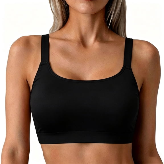DHFJKG Bikini Tops For Women Full Coverage Padded Adjustable Wide Straps Solid Color Swimsuit Top Water Sports Bra