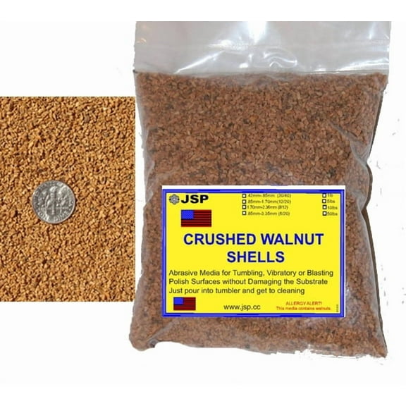 Crushed walnut shell .85-1.7mm 12/20 1 lb