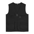 thumbnail image 2 of Zylarhe Men's Fishing Vest Outdoor Field Emergency Pocket Jacket for Adventure Work Black XXL, 2 of 4