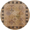 thumbnail image 1 of Ahgly Company Machine Washable Indoor Round Industrial Modern Brown Sand Brown Area Rugs, 6' Round, 1 of 7