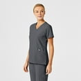 thumbnail image 4 of Wink W123 Women's Stylized V-Neck Scrub Top, Pewter, 2X Womens, 4 of 6