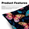 thumbnail image 2 of Flower Butterfly with Unique Patterns Covers - Set of 2 Throw Pillows for Home Decor - Available in 16x16, 18x18, 20x20 Inches for Various Occasions, 2 of 6