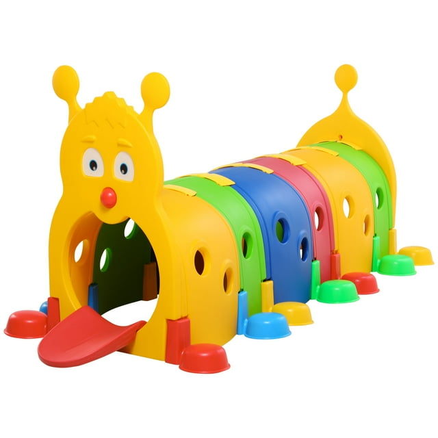 CoSoTower Caterpillar Design Tunnel for Kids to Crawl Through, for 3-6 Years, Multicoloured