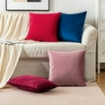 thumbnail image 7 of Cterwk 1 Pack Velvet Throw Pillow Cover Decorative Pillow Case Soft Solid Square Cushion Case for Couch, Sofa, Bed, Office, 22x22 inch, 7 of 7