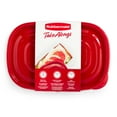 thumbnail image 2 of Rubbermaid TakeAlongs, 8 Cups, 2 Packs, Red, Plastic Deep Rectangle Food Storage Containers, A Practical Choice for Dry Goods and Bulk Ingredients, 2 of 5