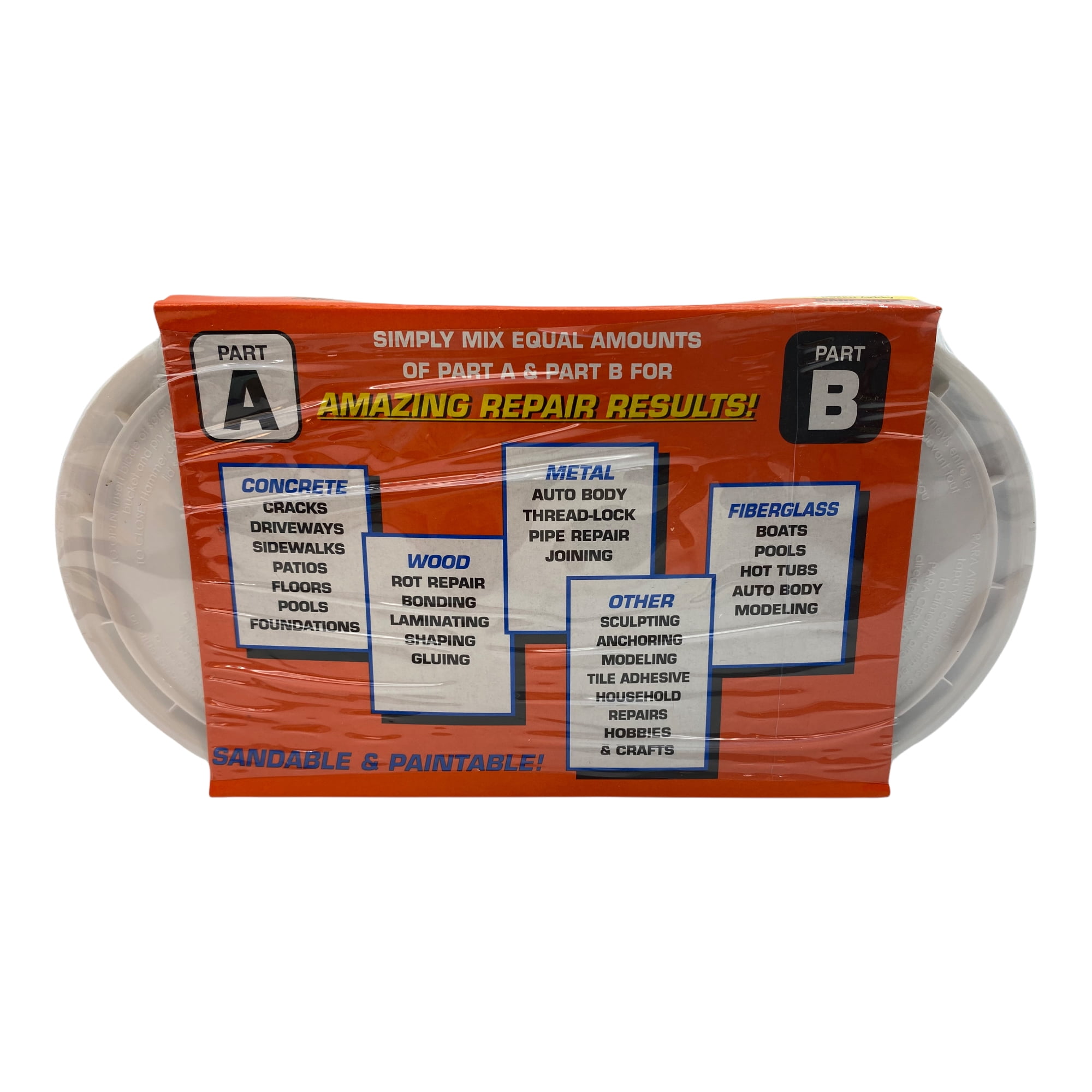 Polygem LCR Epoxy Crack Sealer Repair Paste, High-Strength 2-Part System, Cures Gray