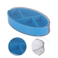 thumbnail image 3 of Unique Bargains 1 Pc 4 Grids Rotating Lid Pill Case Durable for Travel Blue, 3 of 6