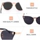 thumbnail image 3 of 1pc Gafas de sol con estilo Gafas de sol de moda Gafas de sol a prueba de rayos ultravioleta, 3 of 5