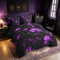 thumbnail image 2 of Erosebridal Gothic Floral Full Size Bedding Sets, Halloween Bat Full Size Bed in a Bag, Burgundy, Black Reversible, 7-Piece, 2 of 6