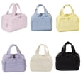 thumbnail image 3 of Naiovety Bolsa de maquillaje de gran capacidad y bien organizada que evita confusiones con 4 compartimentos. Almacenamiento y organización del hogar amarillo, 3 of 4