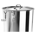 thumbnail image 2 of Stock Pot Stainless Steel 40QT Lid Steamer Pot Brew Vaporera Kettle Tamales New 10Ga, 2 of 7