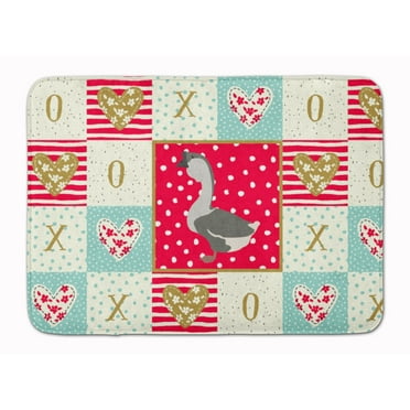 Carolines Treasures CK5326RUG African Goose Love Machine Washable Memory Foam Mat Red 19 X 27" multicolor
