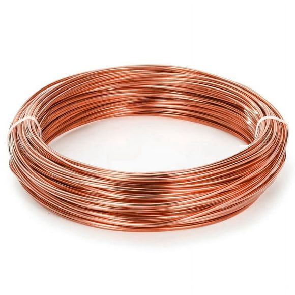 Fil de Cuivre Nu Pur de 100 Pi, Calibre 8, pour Fabrication de Bijoux, Artisanat et Jardinage d'Électroculture