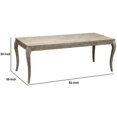 thumbnail image 4 of Benzara Rectangular Wooden Frame Dining Table with Saber Legs, Brown, 4 of 4