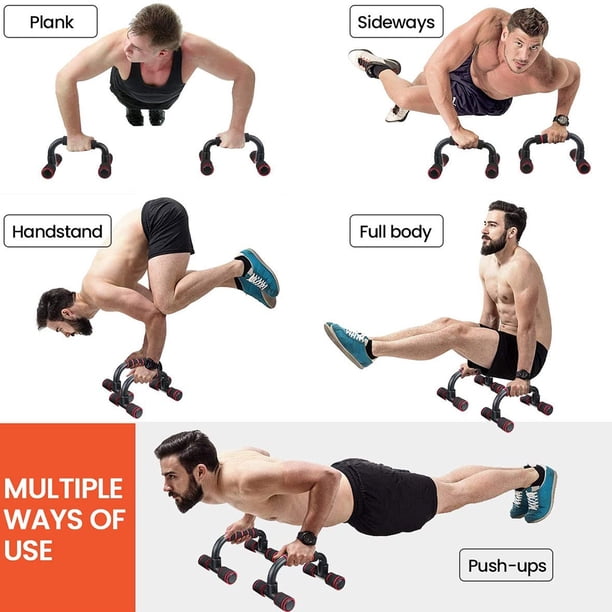 Support Pompes Amovible Avec Poignées Antidérapantes - Matériel Musculation Domicile - Entraînement Pectoraux