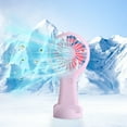 thumbnail image 5 of UttpKLBx USB Tower Fan 3 Speeds Personal Small Hand Fan Rechargeable 3 Speeds Mode Mini Fan Rechargeable, for Home Office Travel (Pink), 5 of 6
