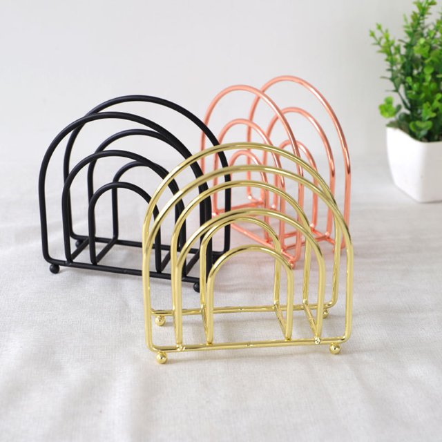 YAOMOBB Dining Table Napkin Holder Modern Iron Art Napkin Holder Space Saving Vertical Towel Holder for Kitchen Dining Table