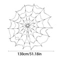 thumbnail image 2 of Halloween Spider Web String Lights, Purple LED Glow, 51.1 inch 1 Pack, Halloween Decoration Light for Haunted House Party Indoor Outdoor Holiday Patio Yard Decor, 2 of 5