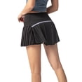 thumbnail image 3 of WIBACKER Womens Tennis Skirts High Waisted with Pockets Built-in Shorts Workout Running Pleated Athletic Golf Skorts, 3 of 7