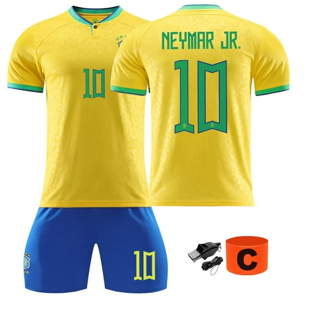 Camiseta de fútbol local Neymar Jr FC Brasil para niños - Uniforme de fútbol juvenil 26