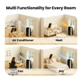 thumbnail image 6 of Whynter Dual Hose Portable AC 14,000 BTU, 500 Sq Ft, Heater Dehumidifier Fan with Filter, 6 of 13