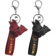 thumbnail image 1 of Creative Dog Key Chains 2 Pieces Cute Car Key Rings Leather Keyring Metal Pendant Keyring, 1 of 5