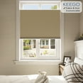 thumbnail image 1 of Keego Free Moving Cordless Cellular Shades Top Down Bottom Up Window Curtains Size and Color Customizable for Home Bedroom Kitchen Office Living Room Decor Coffee 100% Blackout 25"w x 36"h, 1 of 9