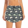 thumbnail image 2 of Balery Gamers Pantalones cortos deportivos para mujer con forro y dos bolsillos, elásticos, para entrenamiento, gimnasio, yoga-Medium, 2 of 7