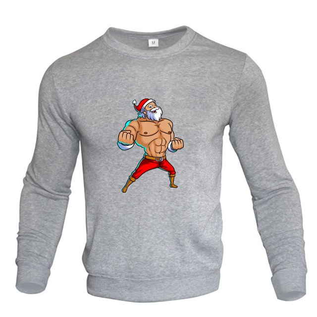 toraway T-Shirts Design Graphique pour Hommes, Blazerss Décontractés Style Punk de Noël d'Hiver, T-shirt à Manches Longues, Col Rond, Sweat à Capuche de Noël S