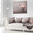 thumbnail image 2 of Designart Ranunculus Flowers in Bicycle Vase - Floral Throw Pillow - 18x18, 2 of 4
