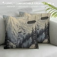 thumbnail image 3 of COMIO  Mountain Ski Lift  Throw Pillow Case Sketch White Wintertime Snow Landscape Resort Pillow Cushion Covers Home Sofa Decorative, 3 of 5