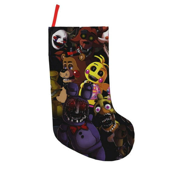 Saiise Five Nights At Freddy'S Print 18 Inches Christmas Stockings,Large Stockings for for Christmas Xmas Tree Holiday Fireplace Family Decor Gifts