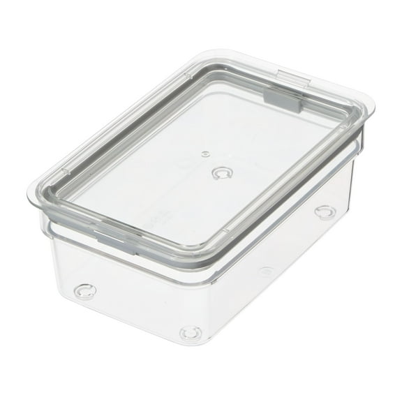 iDesign Medium Short Dry Goods Storage Bin, 5" L x 8.1” W x 3” H, Clear