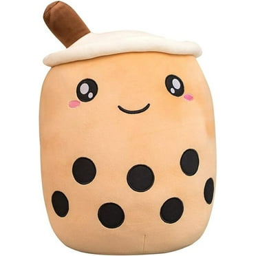 Cute Stuffed Boba Plush Bubble Tea Food Milk Cup Plushie Pillow , Soft Kawaii Hugging Plush Toys Gifts for Kids