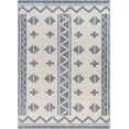 thumbnail image 2 of Mark&Day Outdoor Rugs, 5x7 Jamaica Global Indoor/Outdoor Navy Area Rug, Non Shedding Blue Grey Cream Carpet for Patio, Porch, Deck, Bedroom, Living Room or Kitchen (5'3" x 7'), 2 of 6