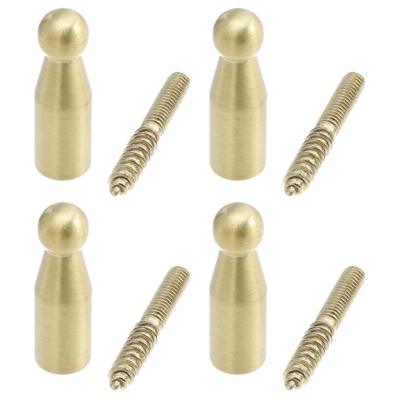 Amosfun 4-Pack Heavy Duty Brass Wall Hooks, Strong Metal Coat and Bag Hangers for Household Organization