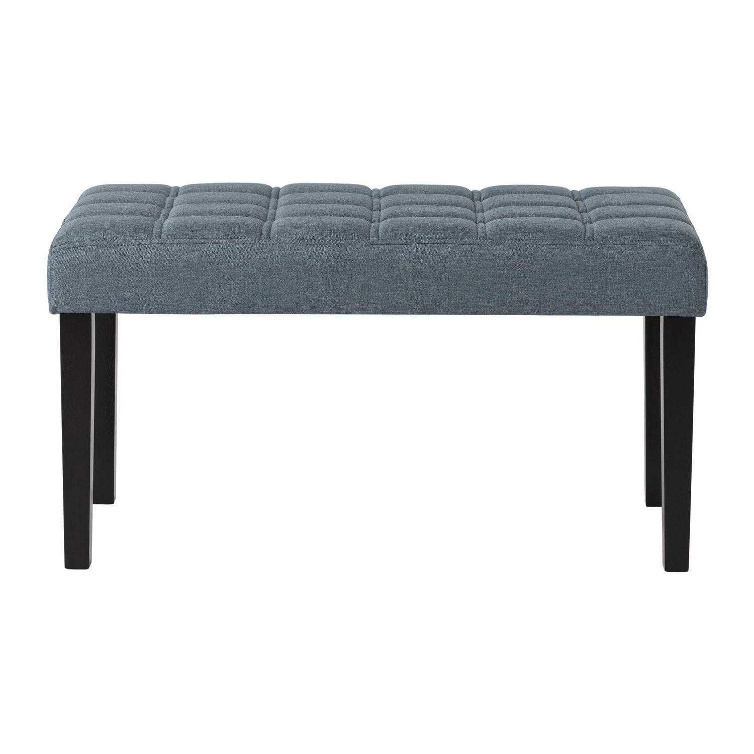 CorLiving California Fabric Upholstered and Tufted Entryway Accent Bench with Wood Legs