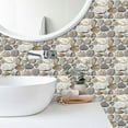 thumbnail image 4 of Unique Design Matte Pebbles Mosaic, Elegant Boundaries for Shower Floors Bathroom Remodels, 4 of 5