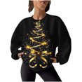 thumbnail image 2 of WXLWZYWL Womens Ugly Christmas Sweater Funny Sweatshirts Holiday 3D Print Trendy Cute Long Sleeve Pullover 2024 Loose Christmas Sweaters Pullover, 2 of 6
