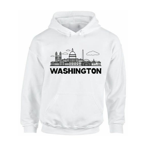 Washington D.C. Hoodie - WA DC USA Gift - Graphic Novelty Sweatshirt Souvenir
